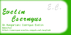 evelin csernyus business card